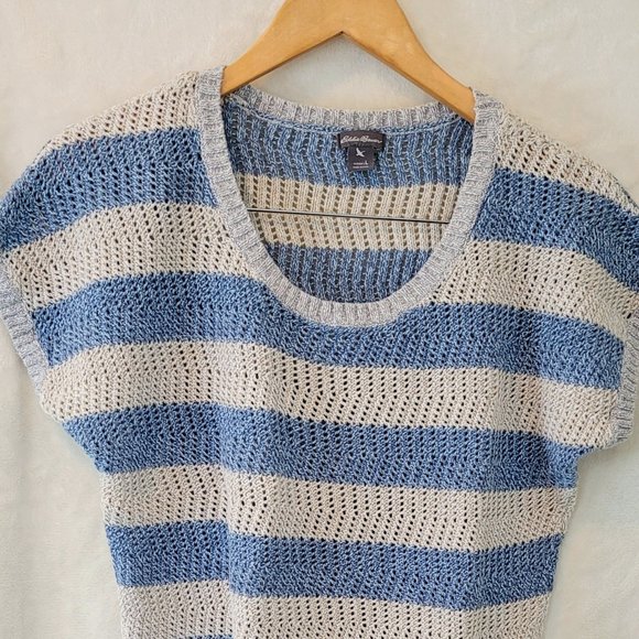 Eddy Bauer blue and beige knit - Picture 1 of 5